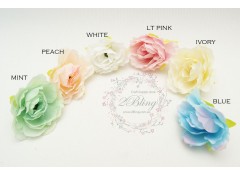 Silk artificial flower, "Rosette-3" (4 cm), Pack of 5